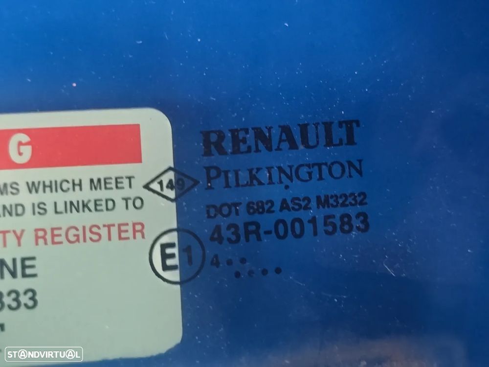 Vidro da porta frente esquerda vidro laterais para Renault Modus 2002- - 4