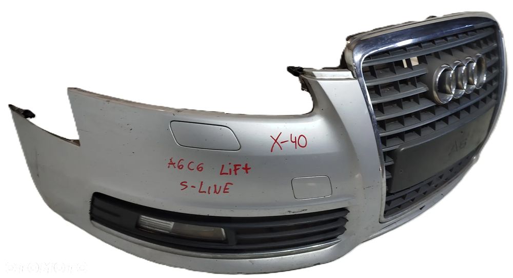 ZDERZAK PRZEDNI PRZÓD GRILL AUDI A6 C6 LIFT 08-11 S-LINE SPRYSKI - 3