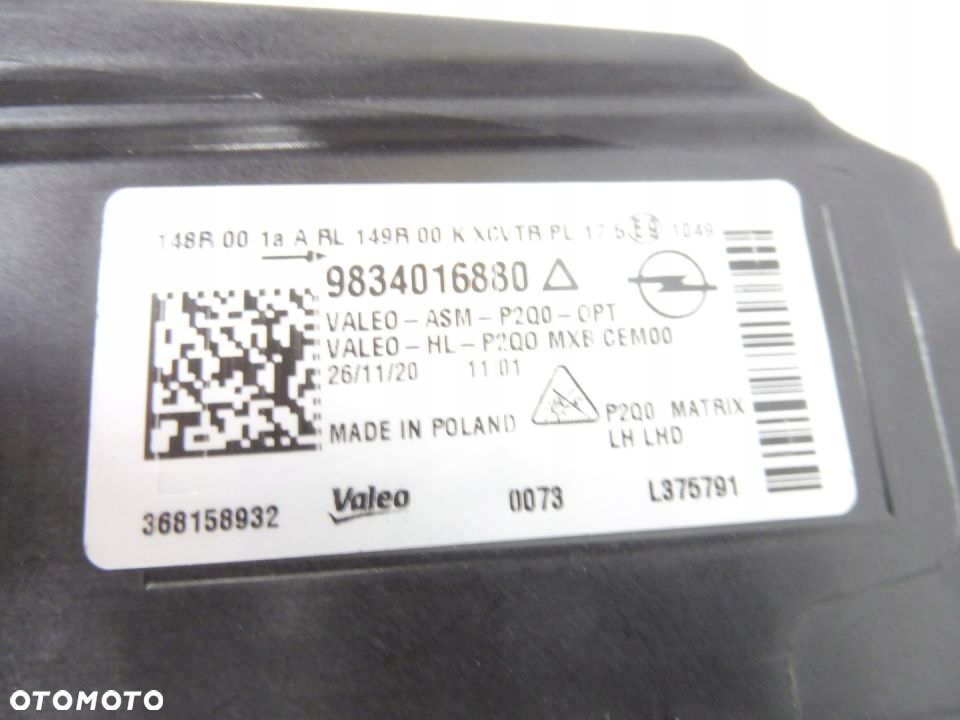 OPEL MOKKA LAMPA PRZÓD FULL LED LEWA 9834016880 - 3