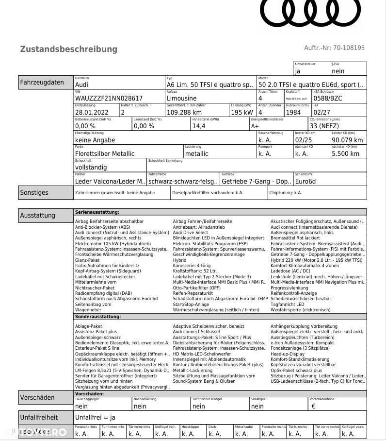 Audi A6 Limuzina 50 TFSI e quattro S tronic S line - 31