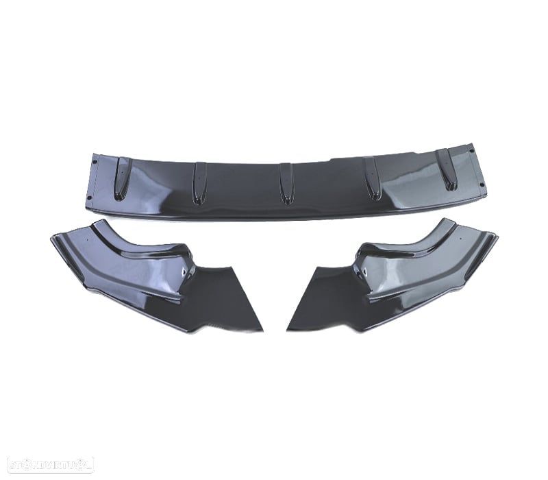 SPOILER LIP FRONTAL VOLKSWAGEN VW GOLF 7.5 17-20 LOOK CLUBSPORT PRETO BRILHANTE - 4