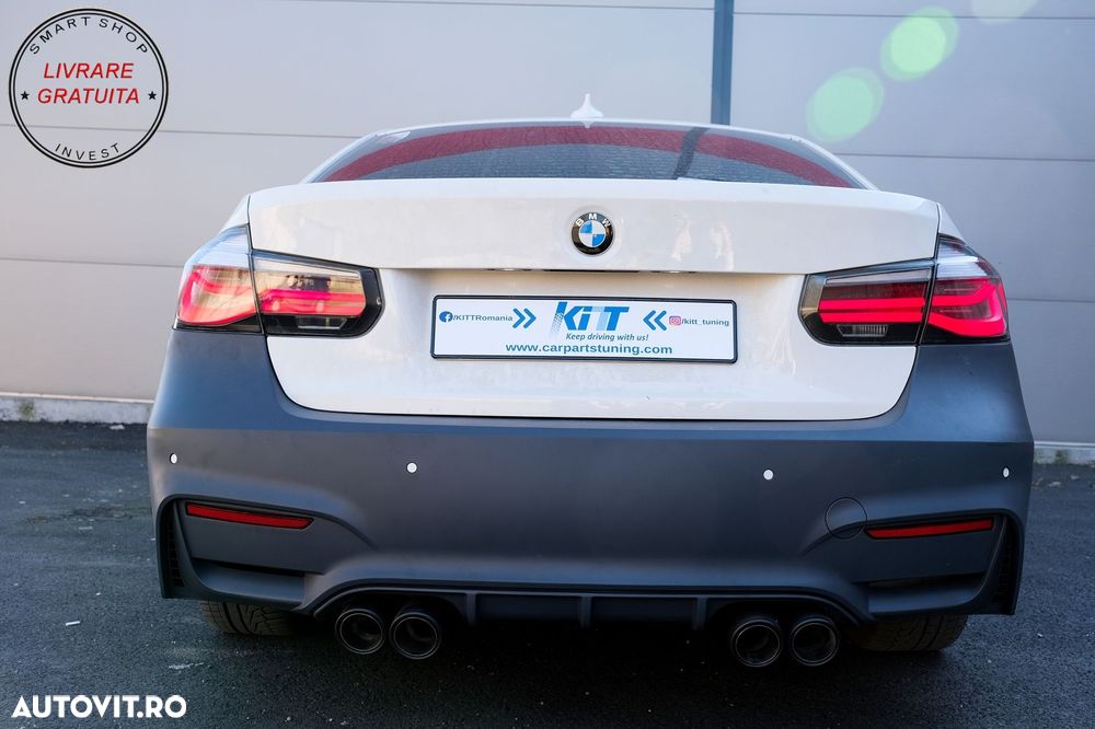 Stopuri LED M Look Black Line BMW Seria 3 F30 (2011-2019) LCI Design cu Semnal Din- livrare gratuita - 20