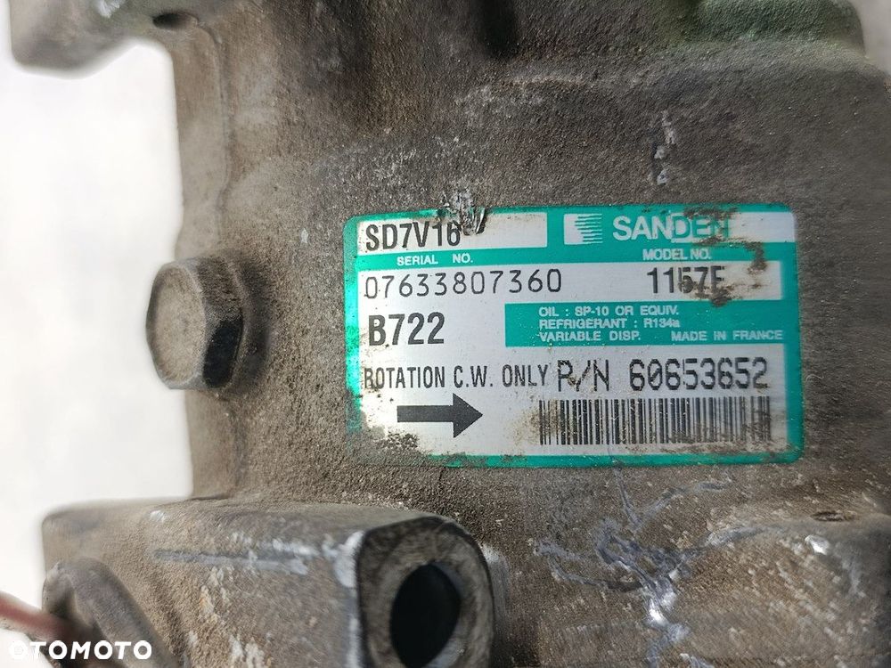 POMPA, SPRĘŻARKA KLIMATYZACJI ALFA ROMEO GT II 60653652 SD7V16  SANDEN 1.9 - 4