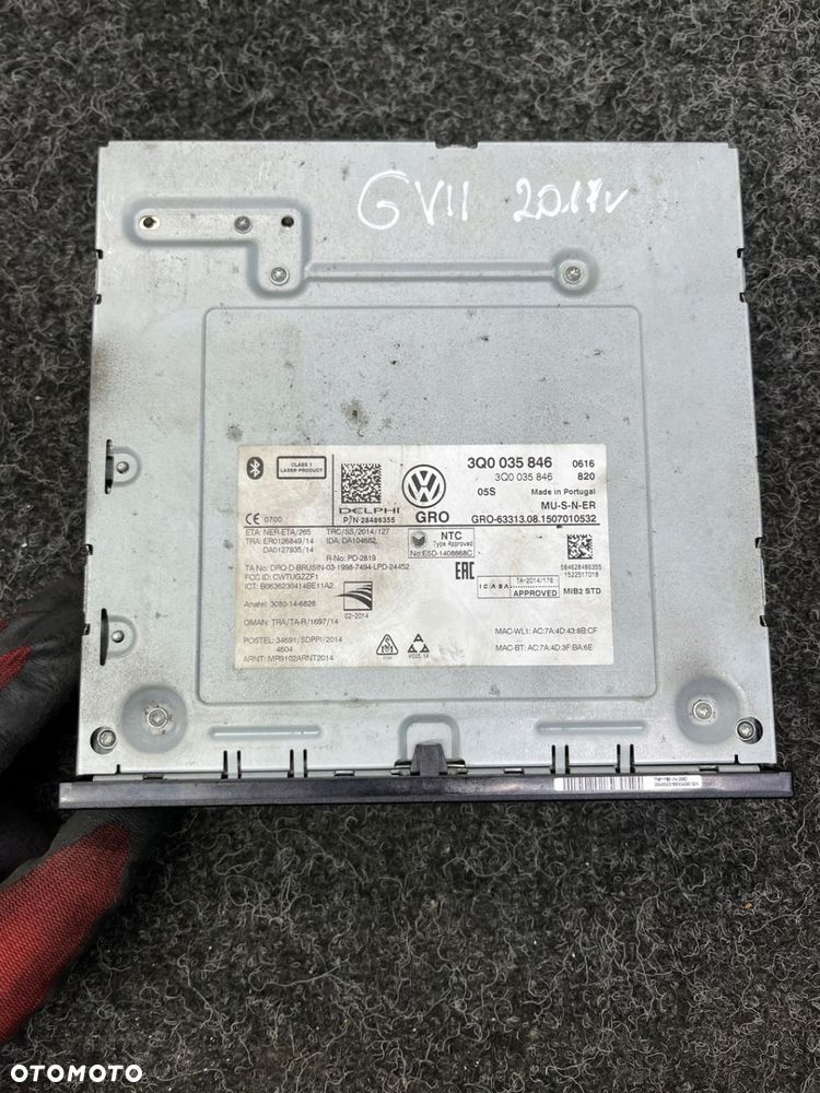 vw golf VII lift navigacja czytnik kart SD 3Q0035846 - 7