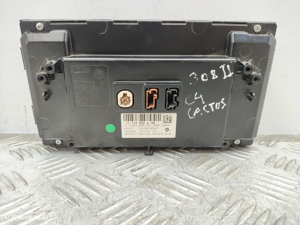 Ecrã Display Multimédia De Navegação PSA Peugeot 308 Mk2 Citroen C4 Cactus 981148628000 - 7