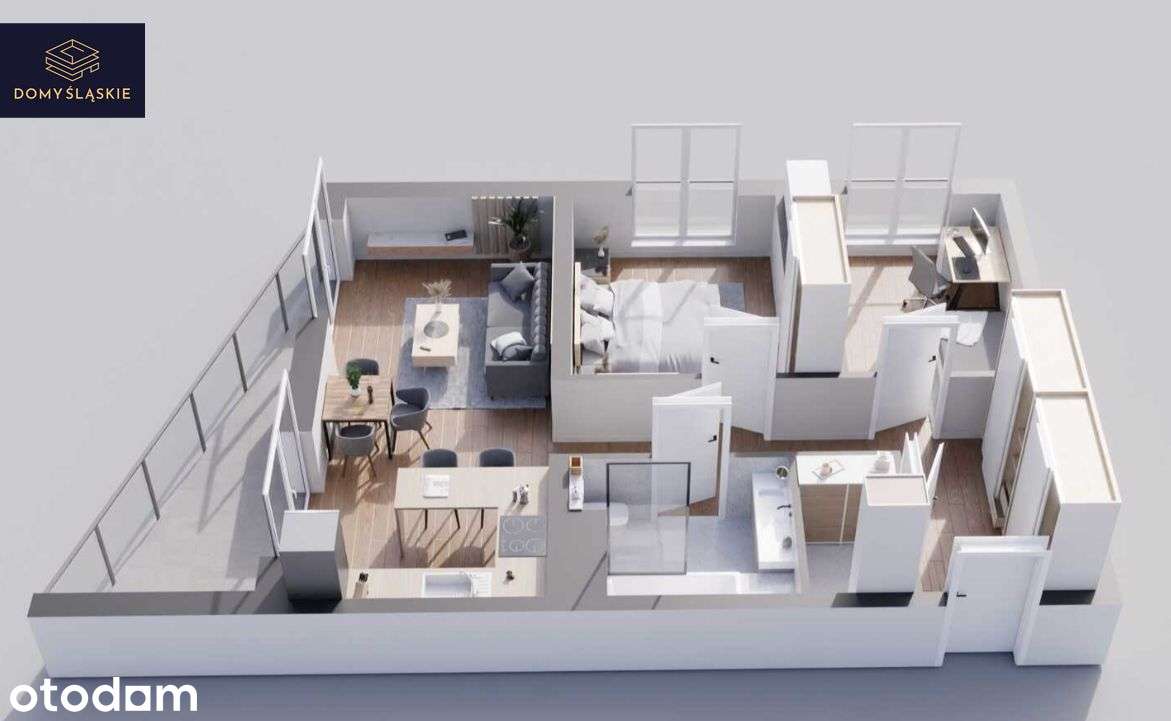 B24 - 3 pokoje + pom.gosp + balkon