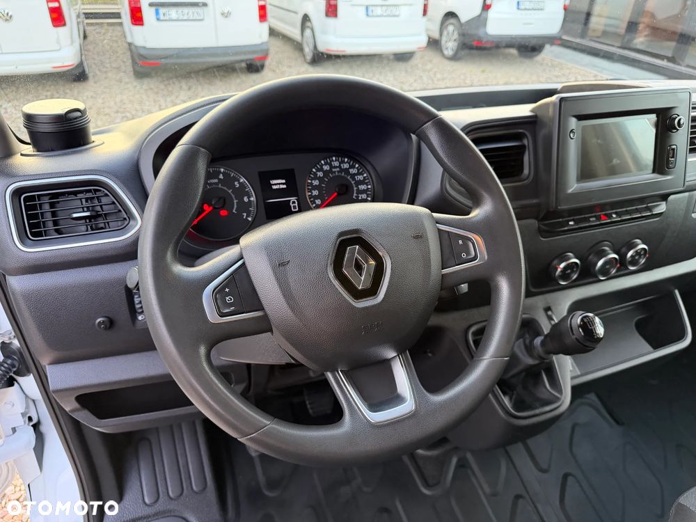 Renault MASTER L3H2 MAXI WZMOCNIONY Zawieszenie poduszki pneumatyczne! MOCNY SILNIK 2.3DCI Rozrząd na ŁAŃCUCHU, Pełna zabudowa paki, Zawiasy drzwi tył 270' DMC3.5t Duża ładowność 1228Kg, HAK 2.5t, Homologacja VAT-1, Parktroniki, Minibar, Stolik EasyLife, Lustro WideView, Oświetlenie LED, Nawigacja, Tempomat, Halogeny, Pakiet Chrom Design, Szare wnętrze, Pełen SERWIS ASO RENAULT!! - 7