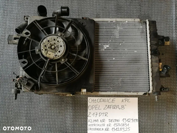 Chłodnice Kpl Opel Zafira B Kod Silnika Z17DTR