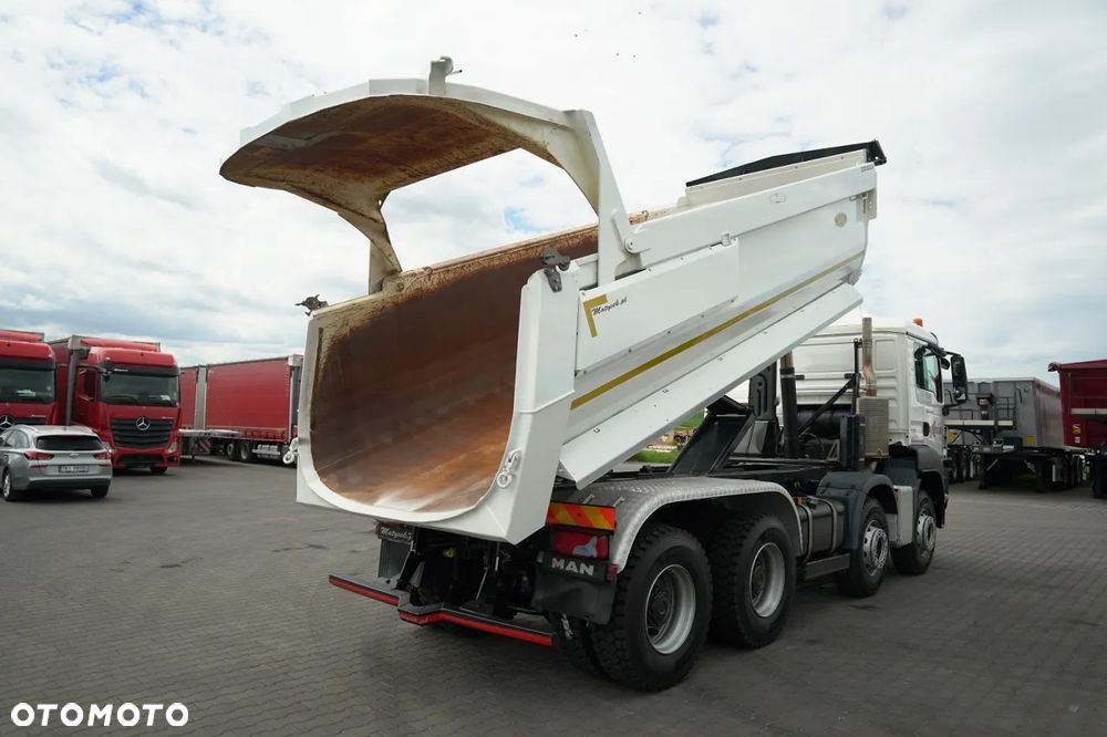 MAN TGS 35.460 / 8X4 / WYWROTKA TYLNOZSYPOWA / HYDROKLAPA / MEILLER KIPPER / AUTOMAT / OPONY 100% / PLANDEKA ELEKTRYCZNA /  EURO 6 - 5