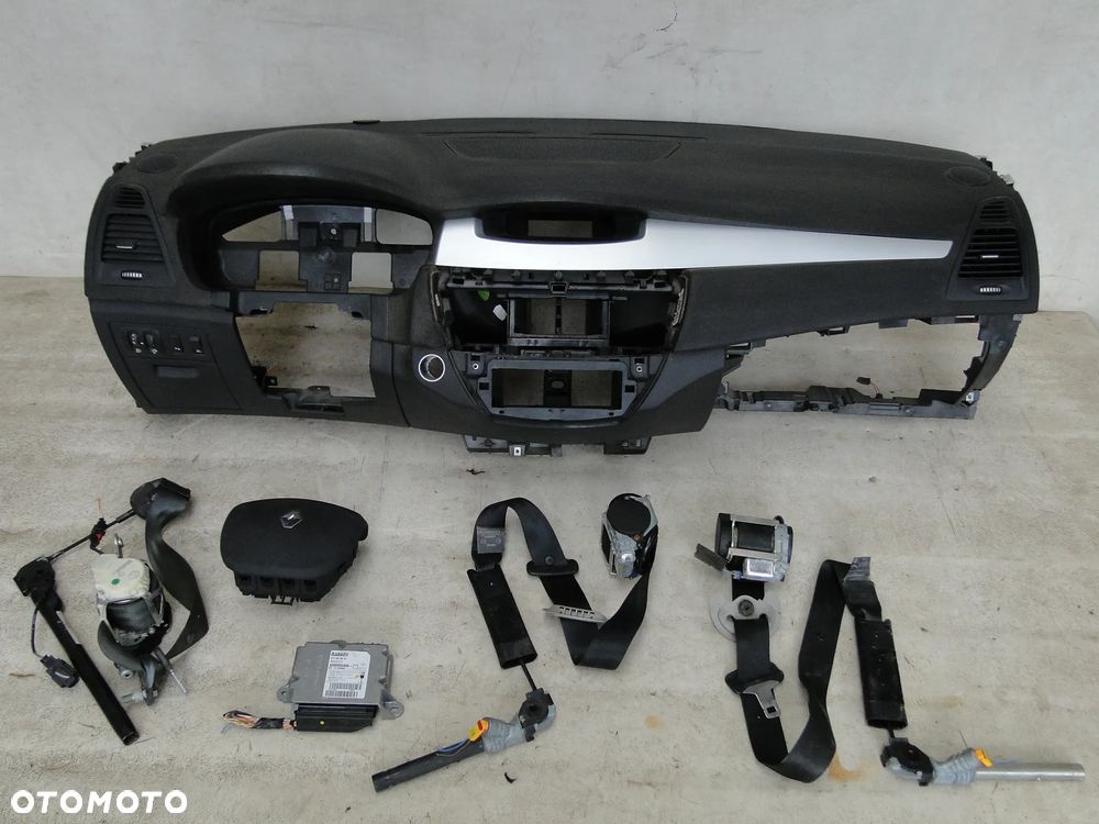 RENAULT LAGUNA III 3 KONSOLA DESKA PODUSZKI AIRBAG PASY SENSOR KOMPLET ORYGINAŁ EUROPA - 1
