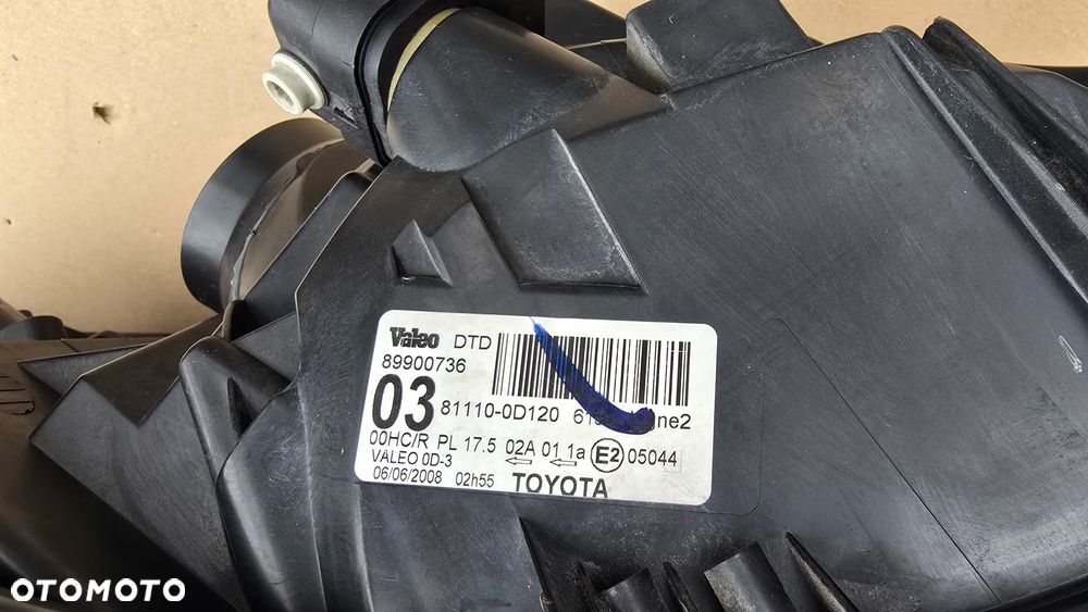 Toyota Yaris II 06-08 Lampa Przednia L+R Komplet Oryginał Europa - 9