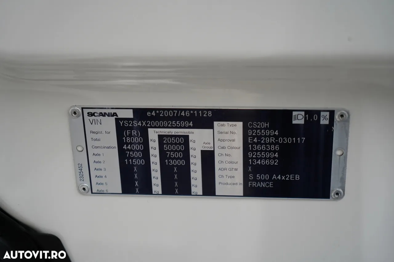 Scania S 500 / MEGA / RETARDER / PLATĂ JOSĂ / CONTRACT DE SERVICE POST-SERVICE / IMPORTAT - 35