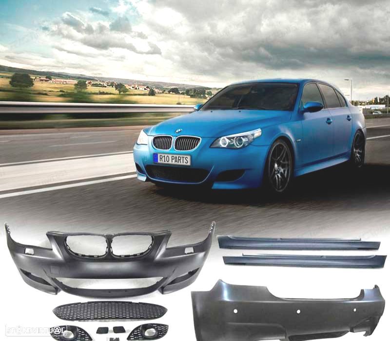 KIT CARROÇARIA BMW E60 03-07 LOOK M5 SRA + EMBALADEIRAS - 1