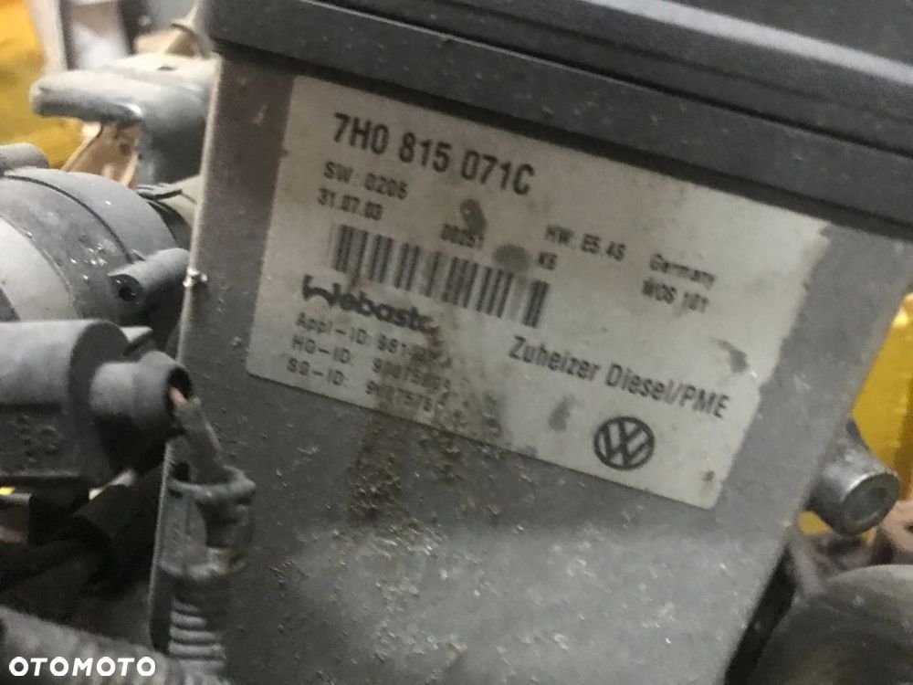 VW T5 WEBASTO KOMPLETNE POMPKA TŁUMIK 7H0815071G - 5