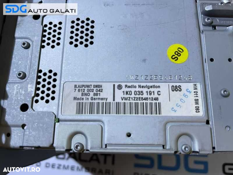 Radio CD Player cu Navigatie GPS RNS 300 VW Passat B6 2005 - 2010 Cod 1K0035191C 7612002042  [C1442] - 4