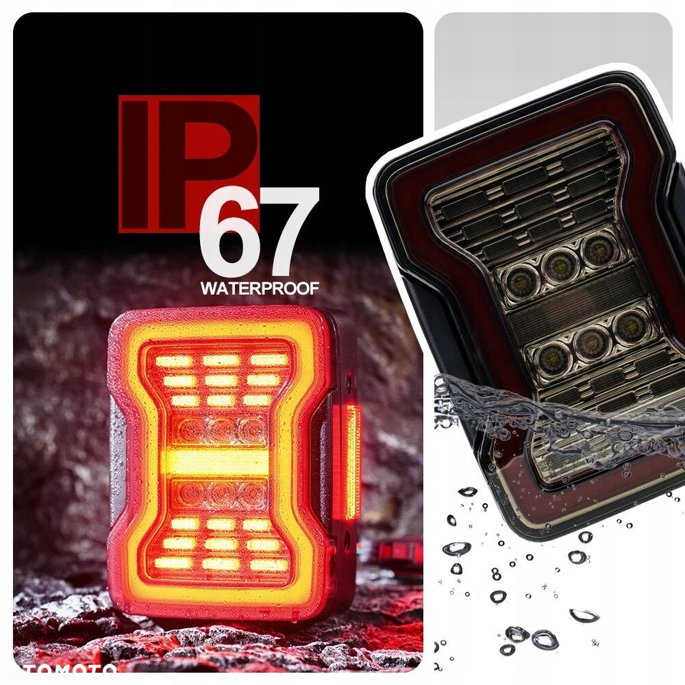 Lampy tyl kpl Full Led Neon Diody Tuning Smoke Jeep Wrangler JK 2006-2018 - 7