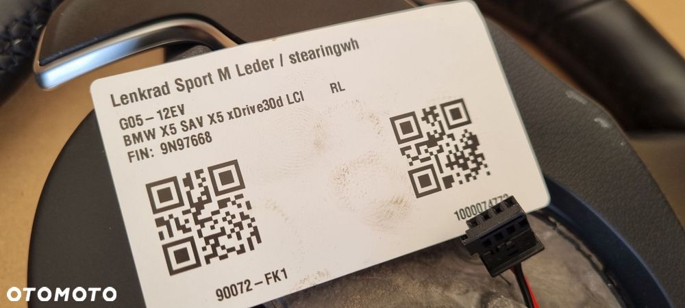 BMW X5 G05 M-PAKIET LCI 2022- Kierownica Skóra Oryginał - 12