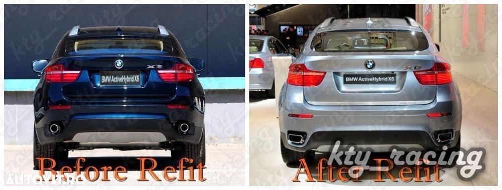 Ornament TOBA BMW X6 E71 TIPS TOBE SHADOW LINE Chrom si Black Chrome  CALITATE PREMIUM ⭐️⭐️⭐️⭐️⭐️ - 6