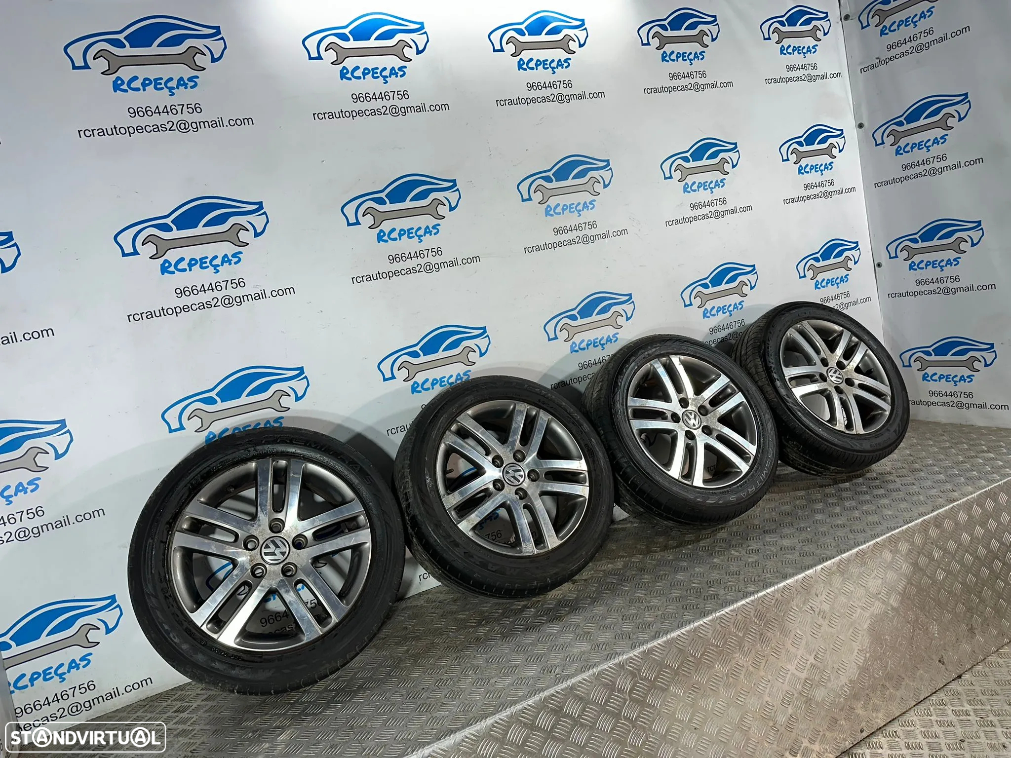 .Conjunto Jantes 16 Originais VW Touran 6.5J ET50 5x112 1K0601025BM - 3