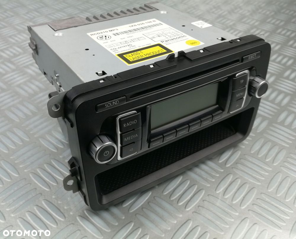 1K0035156B radio cd fm fabryczne PANASONIC VW GOLF VI 6 TOURAN CADDY II 2 - 1