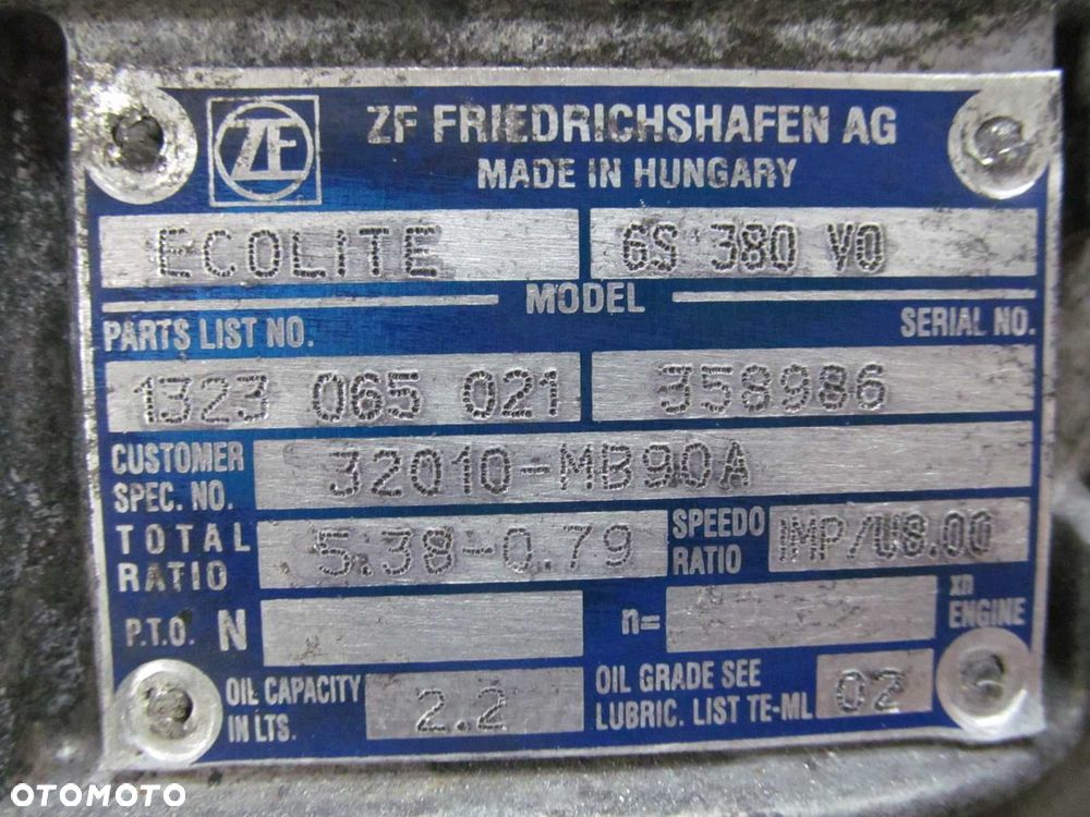 NISSAN CABSTAR MAXITY NT400 MASCOTT IVECO DAILY 3.0 SKRZYNIA BIEGOW 6S380 6S380V0 32010-MB900A 07-18 - 7