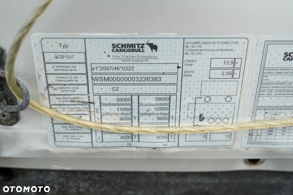 Schmitz Cargobull / FIRANKA / MEGA / MULTI LOCK / XL / OŚ PODNOSZONA - 11