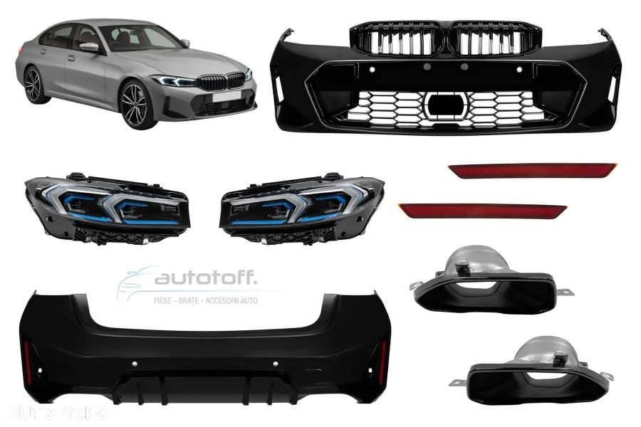Pachet exterior compatibil cu BMW Seria 3 G20 Sedan (2019-2022) M G20 LCI Design - 1
