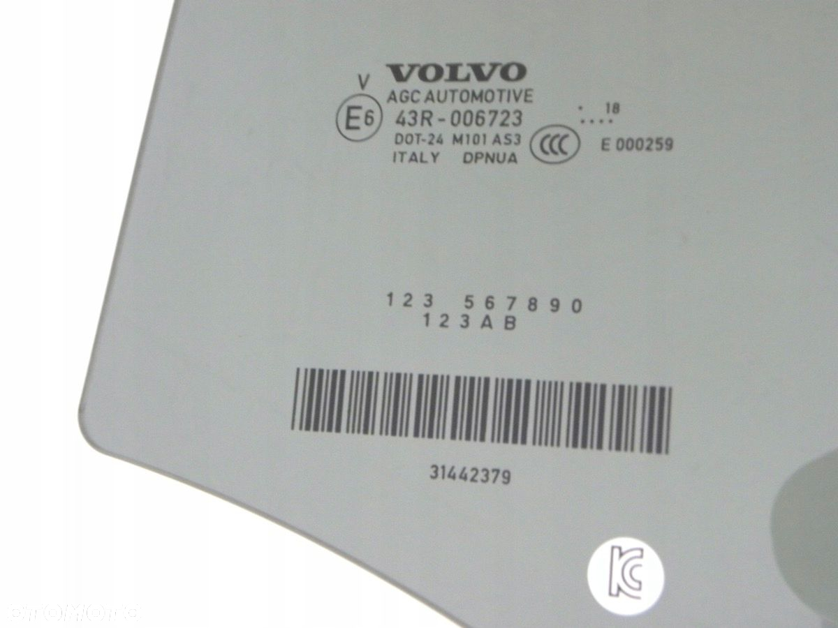 Szyba Lewa Drzwi Tył Volvo XC40 18r Nówa - 2