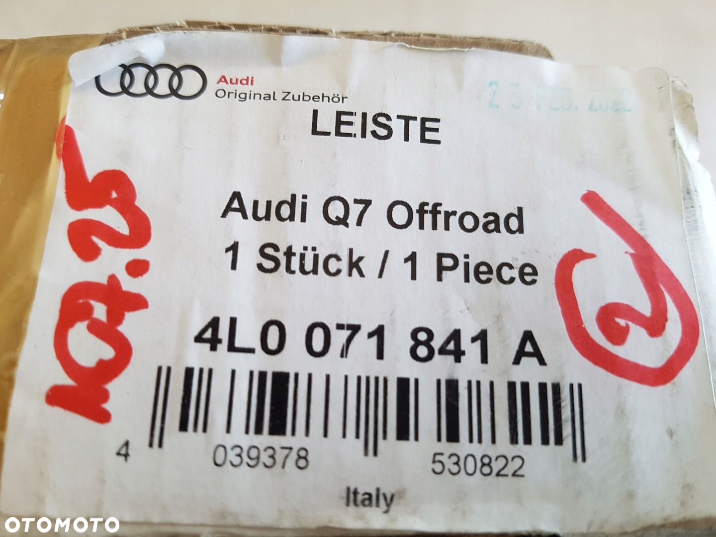 AUDI Q7 07-16 listwa drzwi lewy przód 4L0853959C - 4