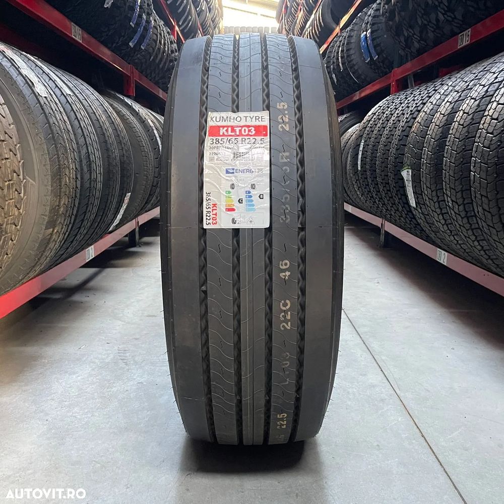 Anvelopa NOUA 385/65R22.5 Kumho KLT03, M+S*, Hybrid, Remorca, 160K/C/B/B 73dB - 2