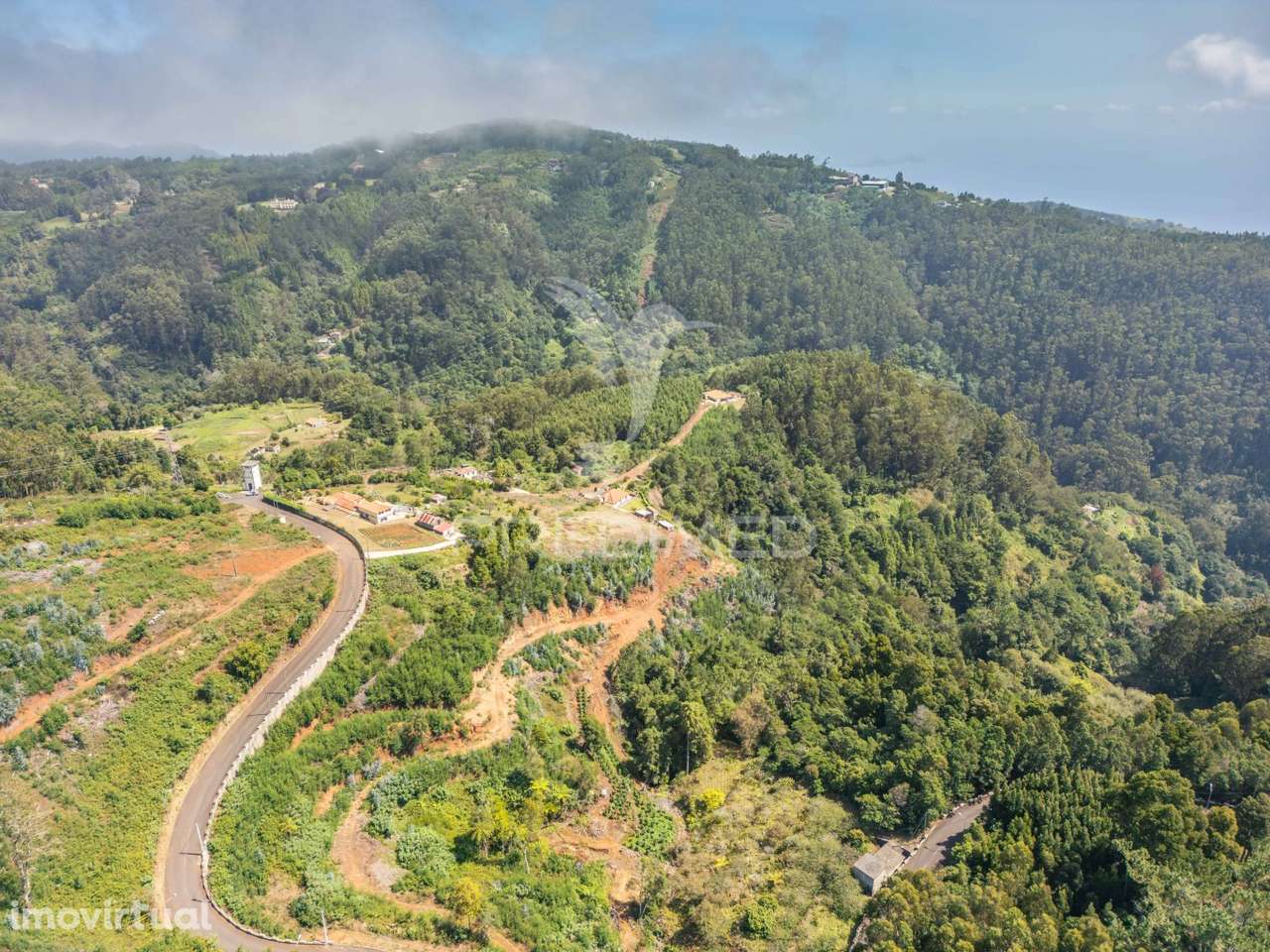 Terreno com palheiro vista mar e montanha no Santo da Serra - Grande imagem: 5/19
