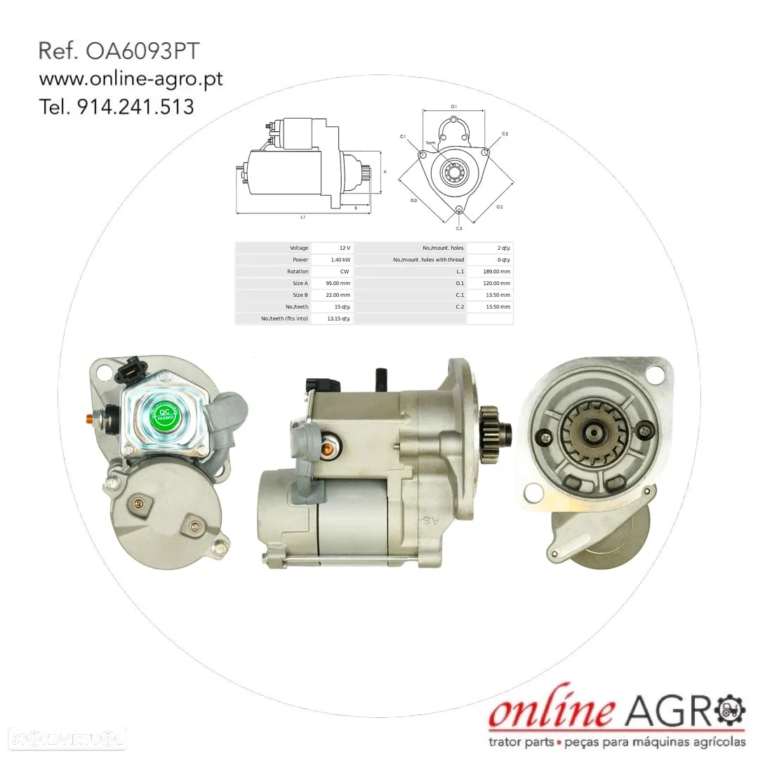 Motor de arranque para Trator e máquinas - 8