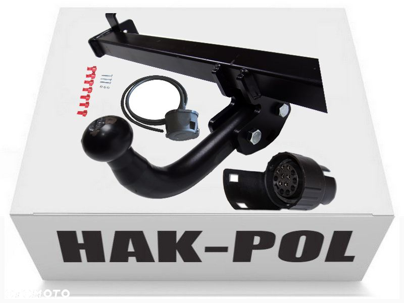HAK HOLOWNICZY DO SAMOCHODU SEAT INCA VOLKSWAGEN VW CADDY 2 II  + WIĄZKA + GNIAZDO 7PIN/13 - 14