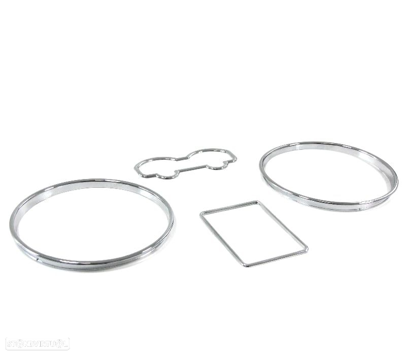 AROS PAINEL PARA VOLKSWAGEN VW GOLF 4 95-06 BORA 98-05 CROMADO - 2