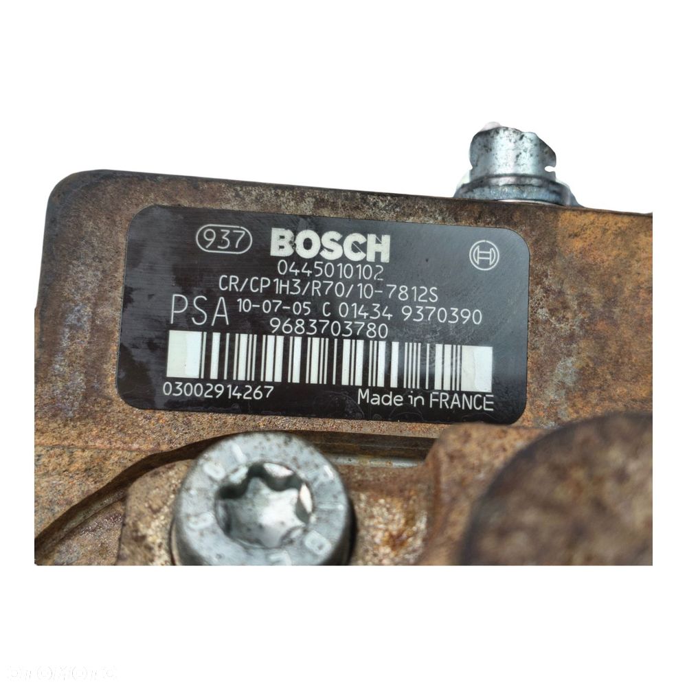 POMPA WTRYSKOWA Peugeot 307 308 Citroen C3 C4 1.6 HDI 0445010102 - 8