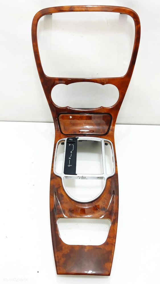 Ramka konsola środkowa popielniczka drewno dekor stan BDB OE Mercedes SL R230 W230 - 9