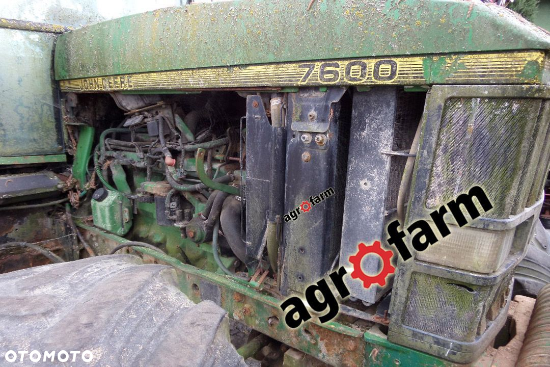 John Deere części używane 7600 7800 silnik skrzynia zwolnica wał głowica zwrotnica obudowa zwolnica - 3
