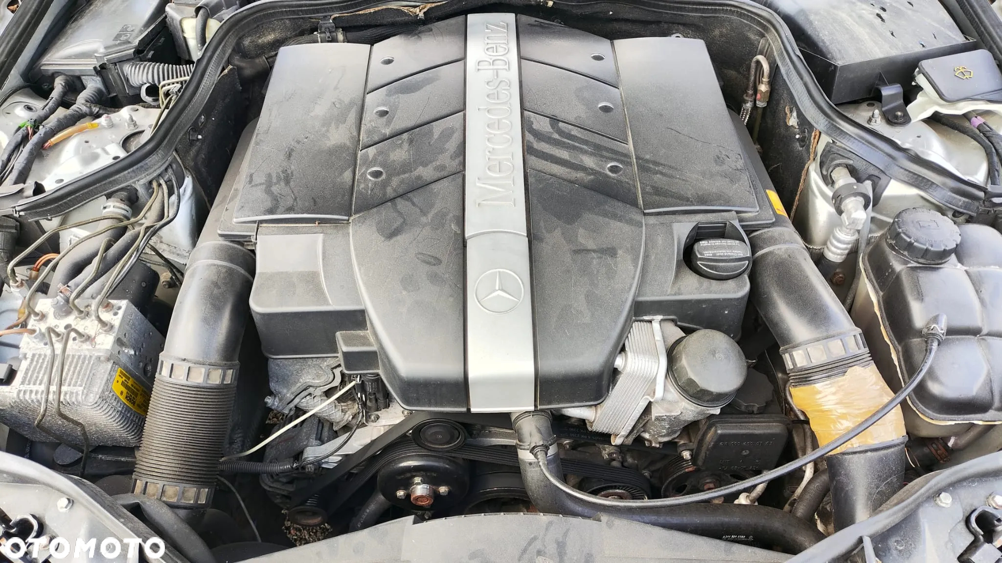 MERCEDES E-KLASA W211 SEDAN ELEGANCE SREBRNY C744 744 SILNIK 2.6 V6 177KM 112913 TAPICERKA SKÓRA CZARNA RÓŻNE CZĘŚCI - 9