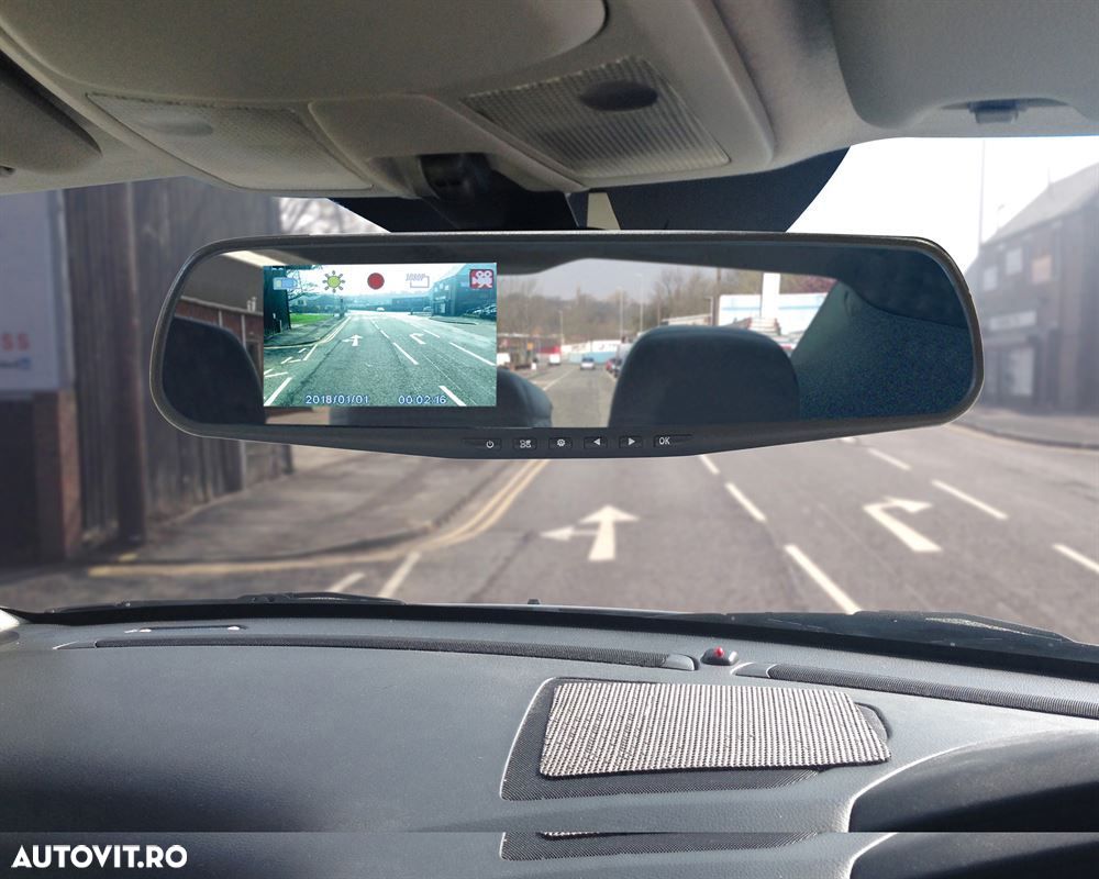 Oglinda retrovizoare cu camera video, Camera bord FHD 1080p, display 3.5 inch - 4