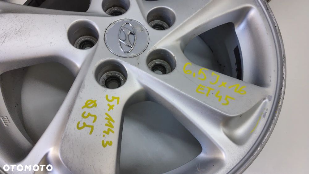 Hyundai Felgi aluminiowe 5x114.3 6.5Jx16 ET45 - 4