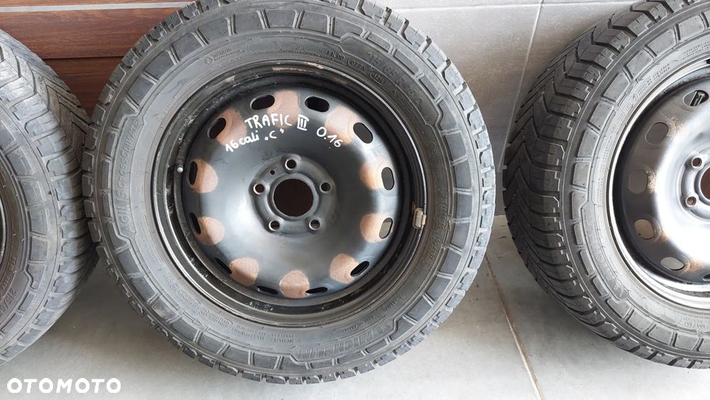 FELGI STALOWE Z OPONAMI KOMPLET RENAULT TRAFIC III 3 ROZSTAW OPON 215-65R-16C MICHELIN WIELOSEZON ET50 ROZ 6JX16H2 - 1