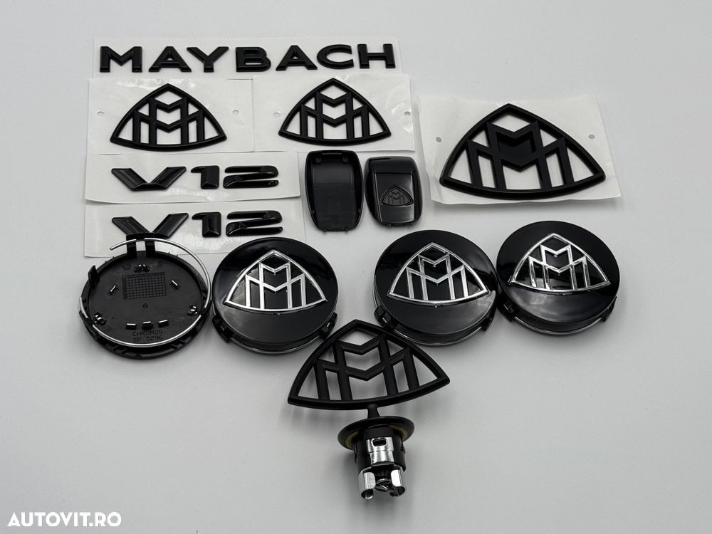 Set Embleme Compatibile Mercedes MAYBACH negru - 4