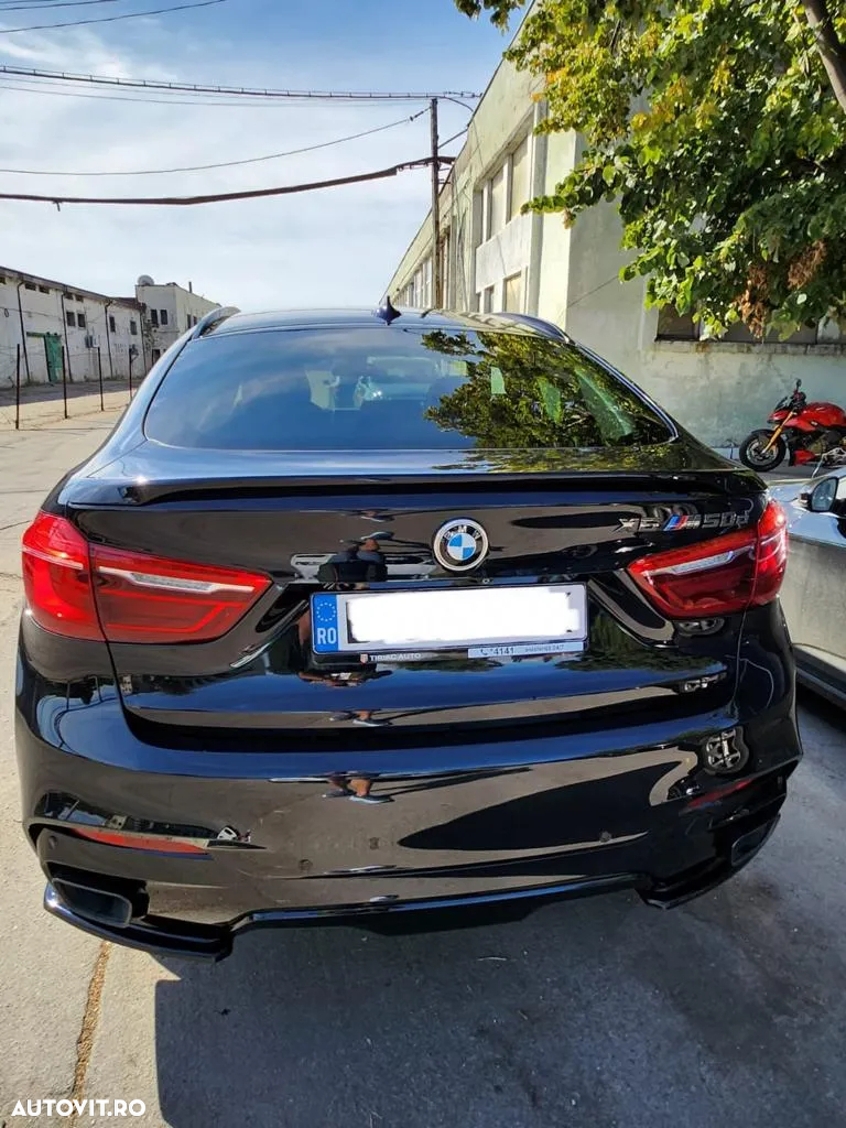 Eleron Portbagaj PERFORMANCE BMW X6 F16 2015-2018 Calitate premium vopsit PROFESIONAL negru lucios Safir Black Metallic cod 475 sau alb Alpine weiss 3 cod 300 ⭐️⭐️⭐️⭐️⭐️ - 6