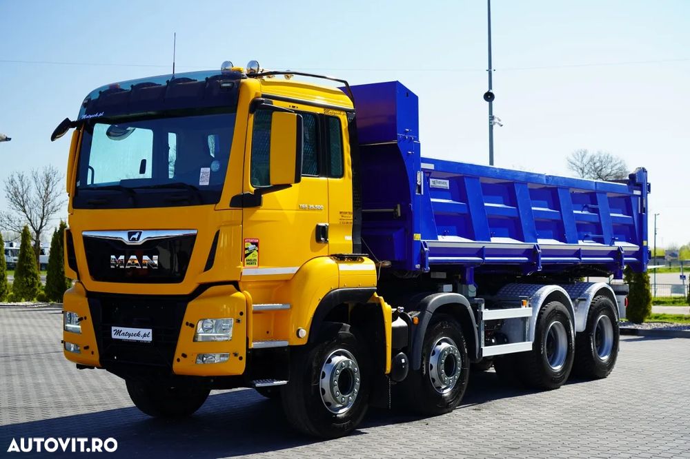 MAN TGS 35.500 / 8x4 / BASCULANTE / HYDROBURTA / BORDMATIK / NAVI / 2019 - 12