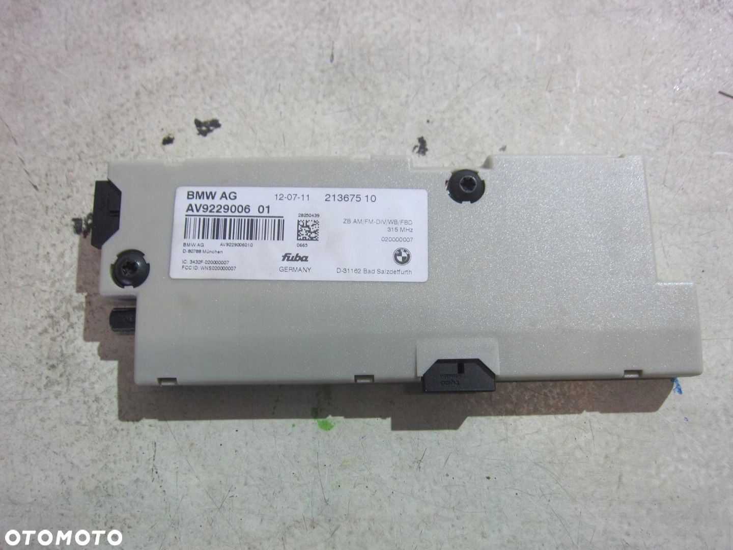 BMW F10 F01 F13 WZMACNIACZ ANTENOWY DIVERSITY 65209229006 9346814 9229006 - 1