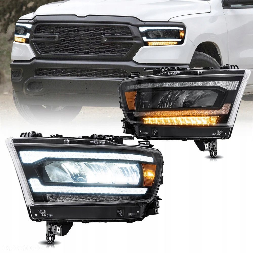 Reflektory Lampy L+R Vland Full Led Tuning Amber Dodge Ram V 5 1500 2019-24 - 1