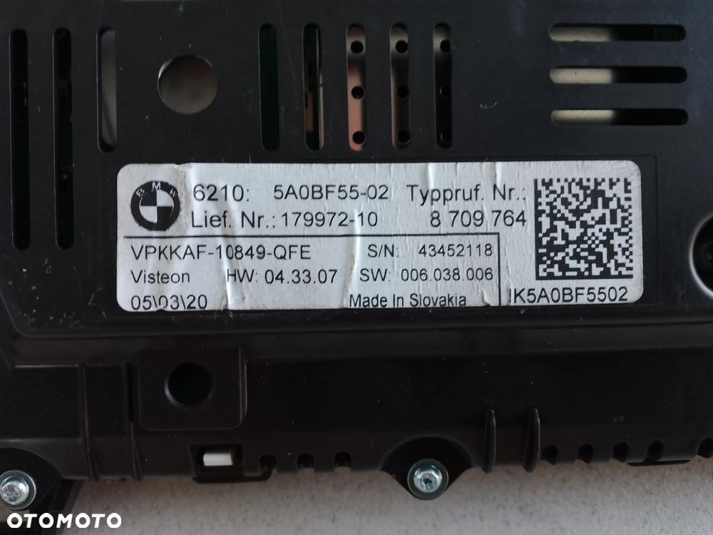 LICZNIK ZEGARY ZEGAR VIRTUAL LED BMW F40 8709764 5A305A5 - 6