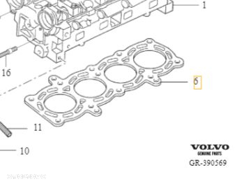 VOLVO C30 S40 V50 oryginalna uszczelka glowicy 1.6 16V OE - 2