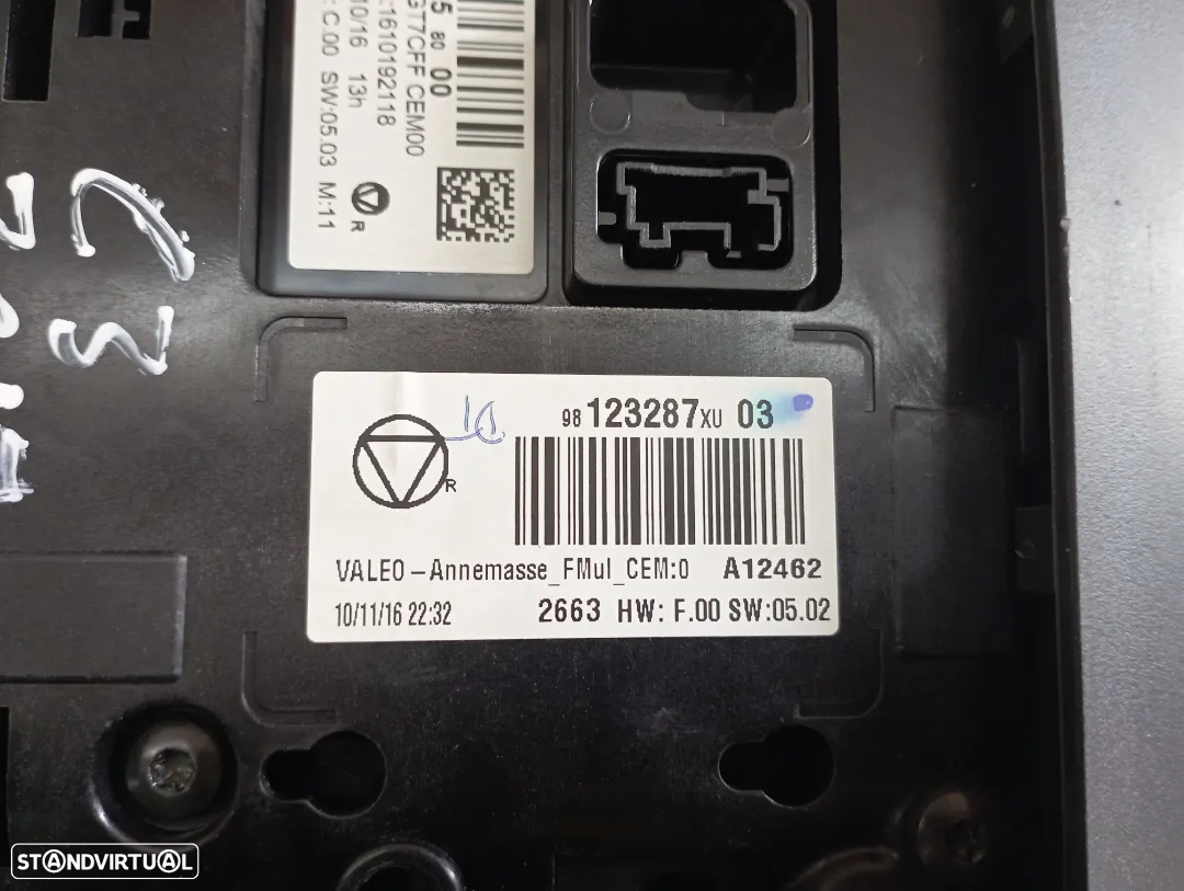 Display Navegação GPS Citroen C3 2017 Ref. 9812006580 / 98123287 - 3