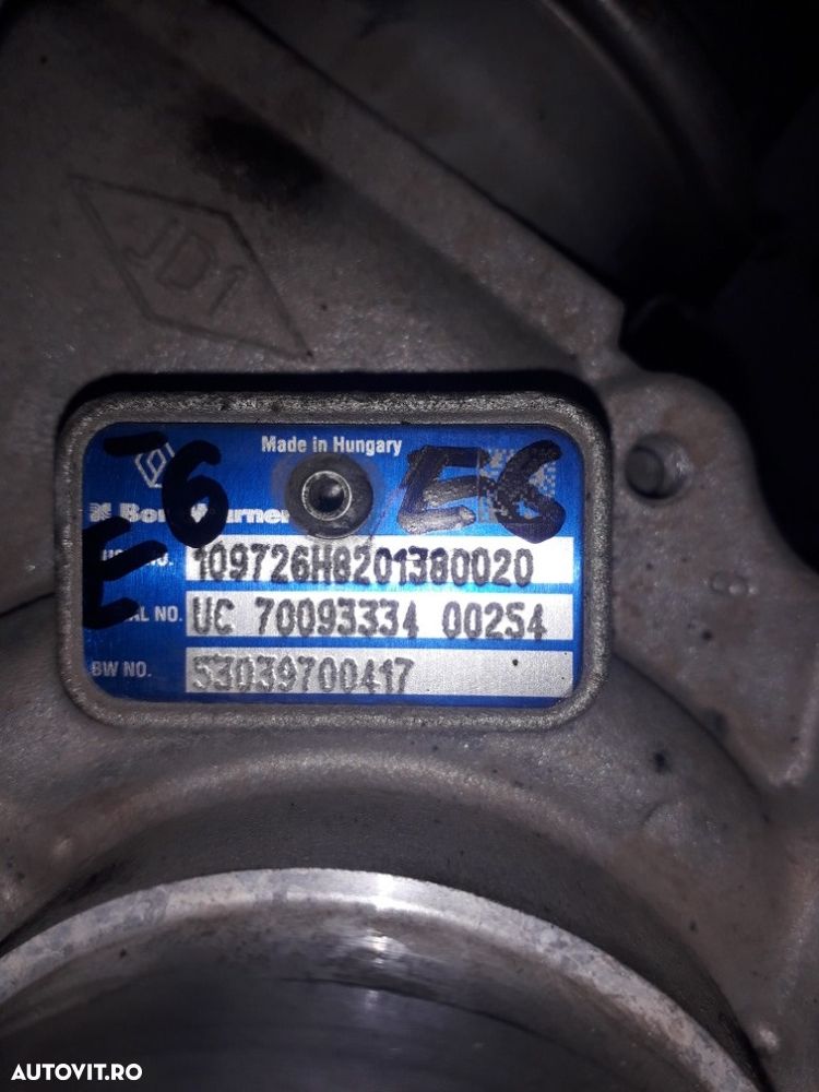 Turbina / Turbosuflanta / Turbo MOVANO MASTER 2.3 DCI 2015 2016 2017 2018 2019 / EURO6 - 2